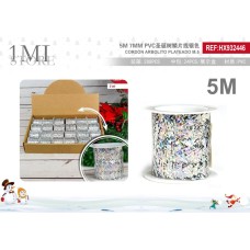 5M 7MM PVC圣诞树鳞片线银色 5M 7MM PVC圣诞树鳞片线银色
