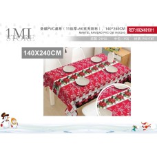 圣诞PVC桌布(11丝厚+50克无纺布),140*240CM 圣诞PVC桌布(11丝厚+50克无纺布),140*240CM