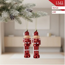2PCS 胡桃兵12.5CM,红/白彩绘 2PCS 胡桃兵12.5CM,红/白彩绘