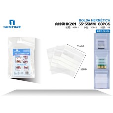 自封袋HK20155*55MM60PCS 自封袋HK20155*55MM60PCS