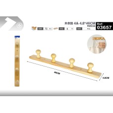 木衣挂 4头 4.8*46CM 木衣挂 4头 4.8*46CM