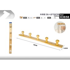 木衣挂 5头 4.8*56CM 木衣挂 5头 4.8*56CM