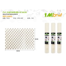 米白色PVC 方格布纹防滑垫 -320G/㎡30*90CM 米白色PVC 方格布纹防滑垫 -320G/㎡30*90CM