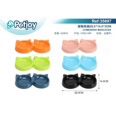 宠物双碗28.5*14.5*3CM 宠物双碗28.5*14.5*3CM