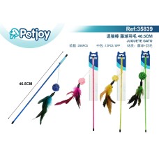 逗猫棒 藤球羽毛 46.5CM 逗猫棒 藤球羽毛 46.5CM