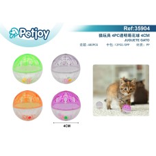 猫玩具 4pc透明菊花球4 猫玩具 4pc透明菊花球4