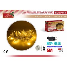 100L透明线led室外低压防水圣诞灯5M 暖白 100L透明线led室外低压防水圣诞灯5M 暖白