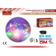 300L透明线led室外低压防水圣诞灯15M 彩色 300L透明线led室外低压防水圣诞灯15M 彩色