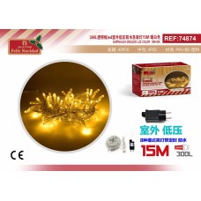 300L透明线led室外低压防水圣诞灯15M 暖白 300L透明线led室外低压防水圣诞灯15M 暖白